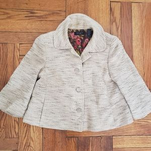 Cropped 3/4 Flare Sleeve Blazer